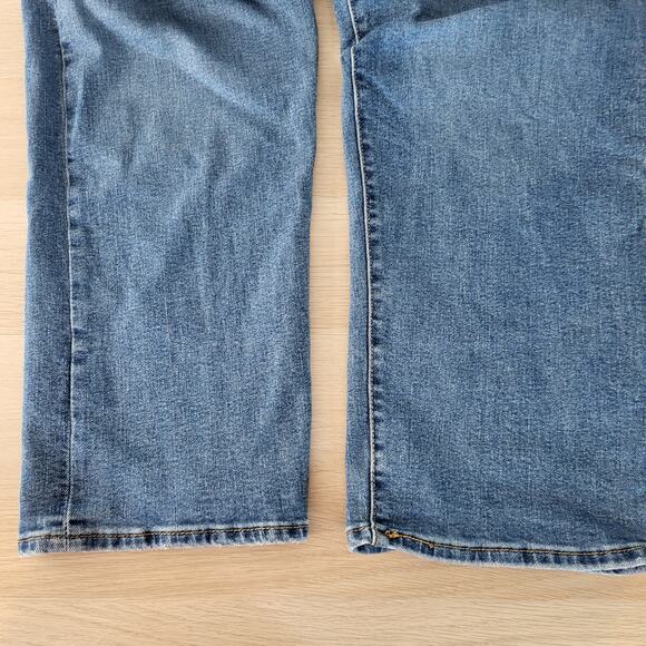 Levi's Ribcage Ankle Straight Leg Jeans Button Fly Medium Wash High Rise 32 - Picture 6 of 9